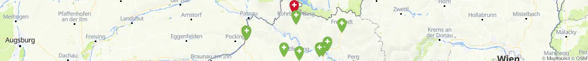 Kartenansicht für Apotheken-Notdienste in der Nähe von Ulrichsberg (Rohrbach, Oberösterreich)